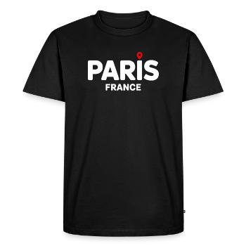 Paris France France Tour - Men's Premium Organic T-Shirt - black - Front - Nico (187cm)