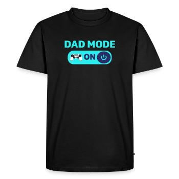Mode papa activé – Strong Dad Life Design - T-shirt Premium bio Homme - noir - Devant - Nico (187cm)