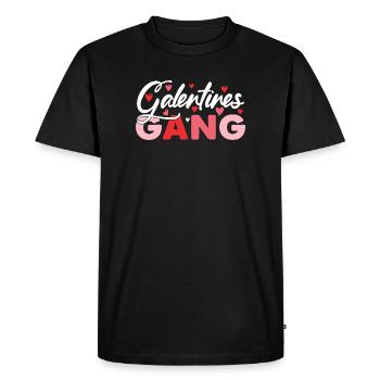 Galentines Gang Hearts - Men's Premium Organic T-Shirt - black - Front - Nico (187cm)