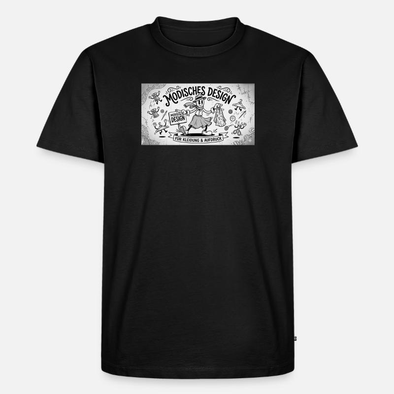 Nähkunst Modedesign Comic - Männer Premium Bio T-Shirt - Schwarz