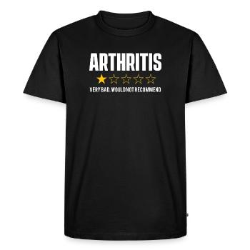 Arthritis Very Bad Rheumatoid Warrior - Men's Premium Organic T-Shirt - black - Front - Nico (187cm)