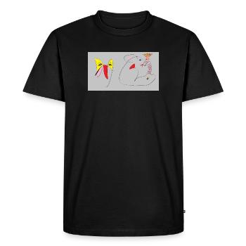 Un premier rendez-vous gênant - T-shirt Premium bio Homme - noir - Devant - Nico (187cm)