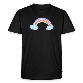Arc-en-ciel - T-shirt Premium bio Homme - noir - Devant - Nico (187cm)