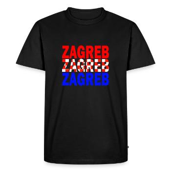 zagreb - Men's Premium Organic T-Shirt - black - Front - Nico (187cm)