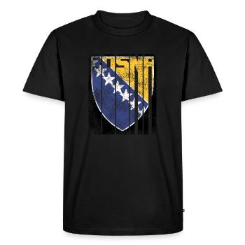 bosna2 - Men's Premium Organic T-Shirt - black - Front - Nico (187cm)