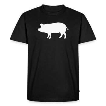 Cochon / 1c - T-shirt Premium bio Homme - noir - Devant - Nico (187cm)