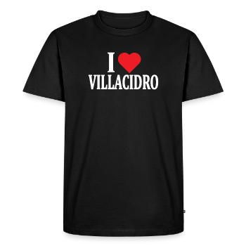 t-shirt Io amo Villacidro t-shirt Sardaigne - T-shirt Premium bio Homme - noir - Devant - Nico (187cm)