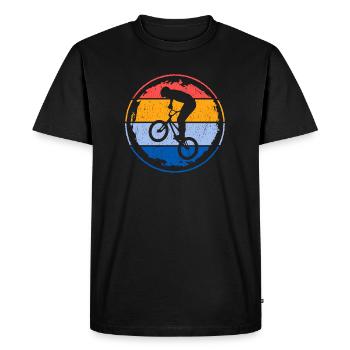 BMX Bike Retro Kids Motif Freestyle BMX Garçons - T-shirt Premium bio Homme - noir - Devant - Nico (187cm)