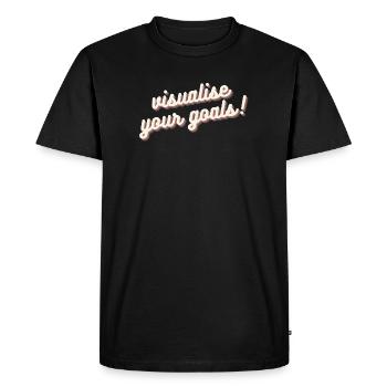 Visualise Your Goals Motivation Mindset Shirt - Men's Premium Organic T-Shirt - black - Front - Nico (187cm)