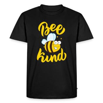 Drôle d’abeille disant abeille enfant - T-shirt Premium bio Homme - noir - Devant - Nico (187cm)