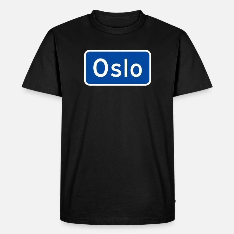 Oslo - Männer Premium Bio T-Shirt - Schwarz