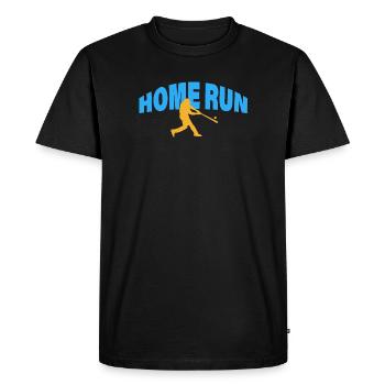 HOME RUN - Men's Premium Organic T-Shirt - black - Front - Nico (187cm)