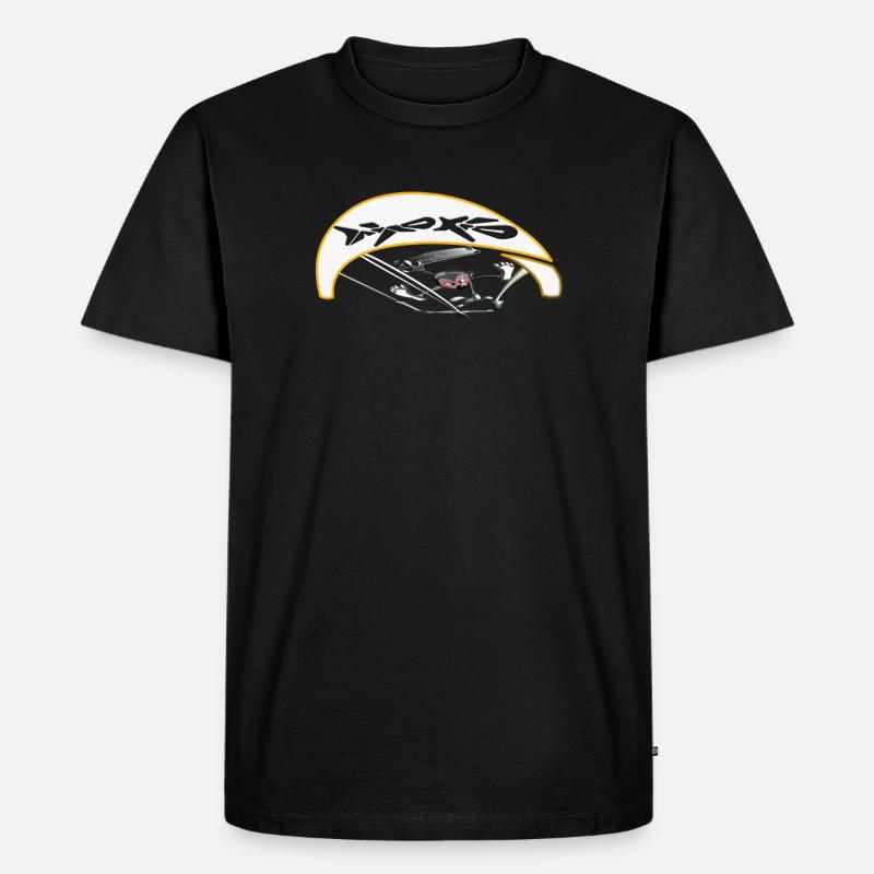 Kiter actif avec trajectoire dynamique - T-shirt Premium bio Homme - noir
