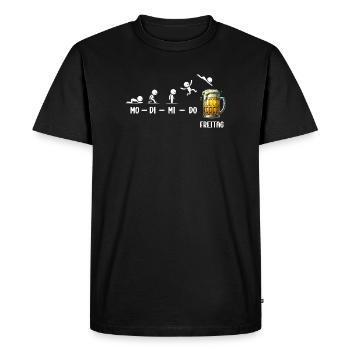Vendredi week-end Amateurs de bière Buveurs de bière - T-shirt Premium bio Homme - noir - Devant - Nico (187cm)