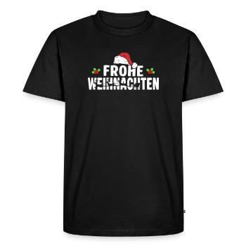 Joyeux noël - T-shirt Premium bio Homme - noir - Devant - Nico (187cm)