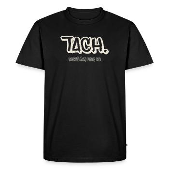 Tachycardie.  chante ici comme un discours nord-allemand - T-shirt Premium bio Homme - noir - Devant - Nico (187cm)
