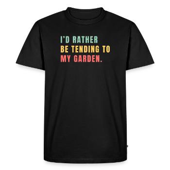 Jardinage - T-shirt Premium bio Homme - noir - Devant - Nico (187cm)