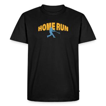 Home Run - Men's Premium Organic T-Shirt - black - Front - Nico (187cm)