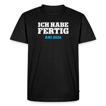 J’AI TERMINÉ LE LYCÉE 2026 DIPLÔME DE FIN D’ÉTUDES SECONDAIRES LE 26 - T-shirt Premium bio Homme - noir - Devant - Nico (187cm)