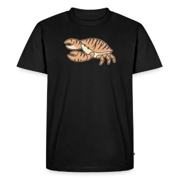 Orange Crab Striped Cartoon Tiger Stripes - Men's Premium Organic T-Shirt - black - Front - Nico (187cm)