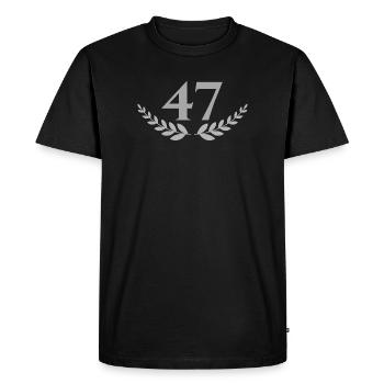 47 - Men's Premium Organic T-Shirt - black - Front - Nico (187cm)