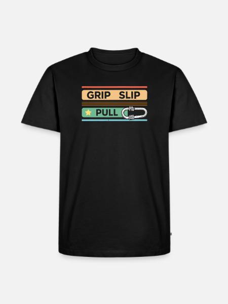 Grip Slip Pullover - Männer Premium Bio T-Shirt - Schwarz