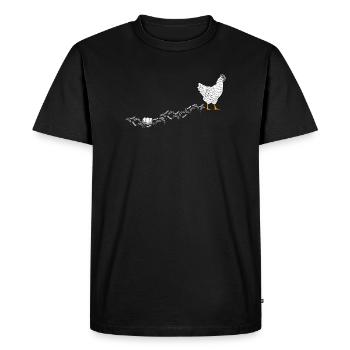 Poulets Whisperer Poulets Poulets Poulets Gardiens de poulets - T-shirt Premium bio Homme - noir - Devant - Nico (187cm)