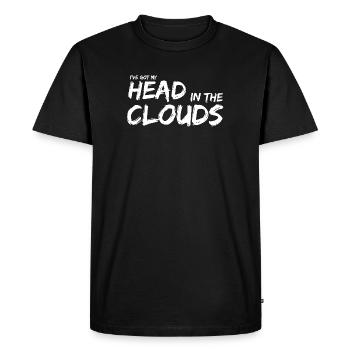Head in the Clouds White by Daydreamers - Men's Premium Organic T-Shirt - black - Front - Nico (187cm)