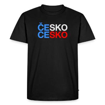République tchèque République tchèque Drapeau tchèque - T-shirt Premium bio Homme - noir - Devant - Nico (187cm)