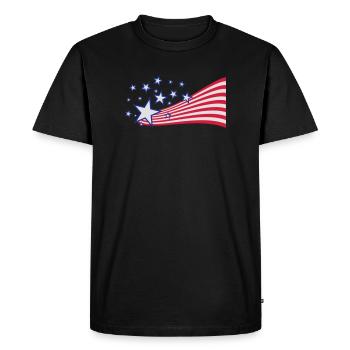 USA drapeau - T-shirt Premium bio Homme - noir - Devant - Nico (187cm)