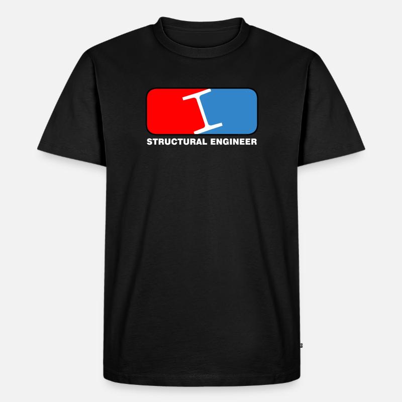 Structural Engineer League White Text - Men's Premium Organic T-Shirt - black