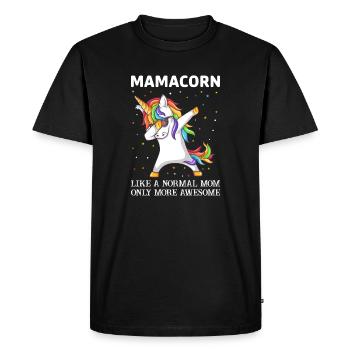 mama corn like a normal mom only more awesome - Men's Premium Organic T-Shirt - black - Front - Nico (187cm)