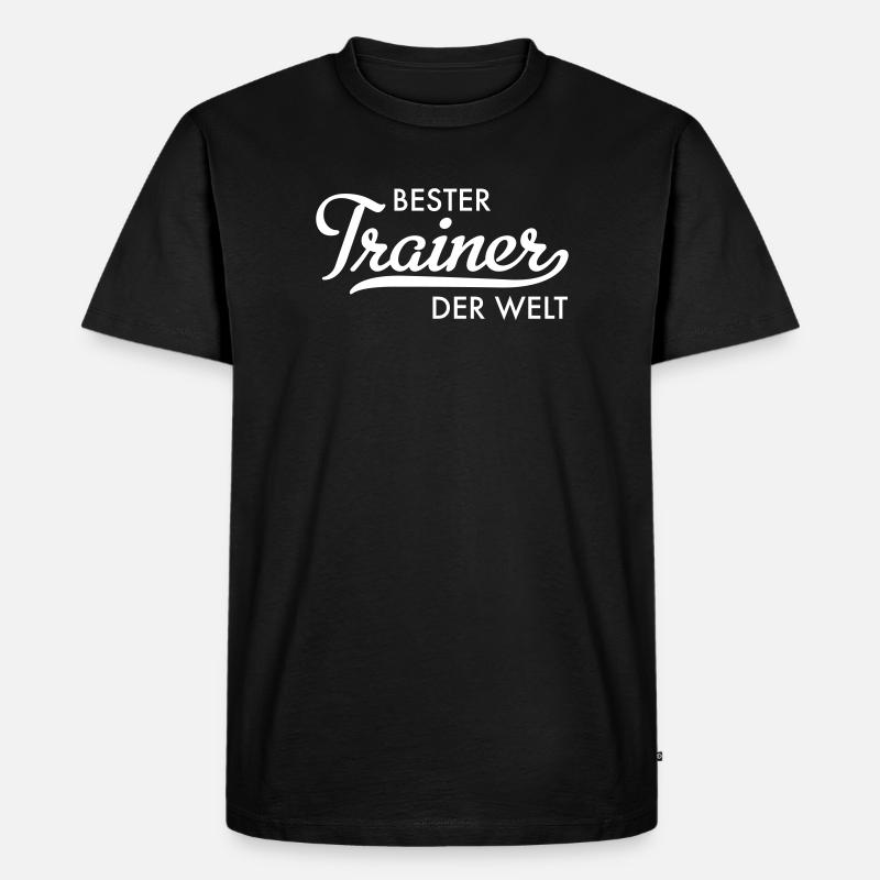 bester trainer der welt - Männer Premium Bio T-Shirt - Schwarz
