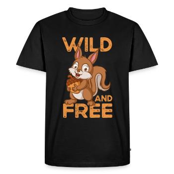 Squirrel squirrel squirrel-lover-S - Men's Premium Organic T-Shirt - black - Front - Nico (187cm)