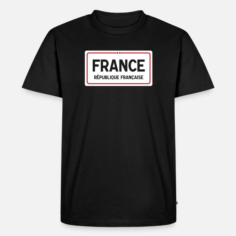 Ländervorstand Frankreich - Männer Premium Bio T-Shirt - Schwarz