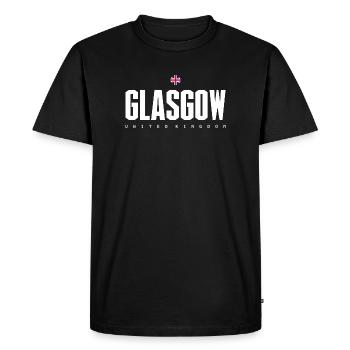 Glasgow - T-shirt Premium bio Homme - noir - Devant - Nico (187cm)