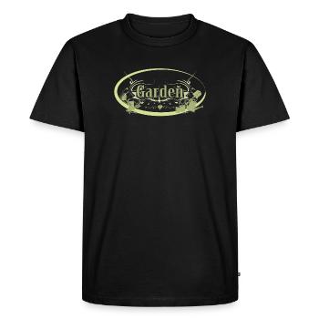 Panneau de jardin vintage anglais avec outils - T-shirt Premium bio Homme - noir - Devant - Nico (187cm)