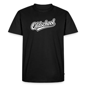 Oldschool Retro Typography Design - Men's Premium Organic T-Shirt - black - Front - Nico (187cm)