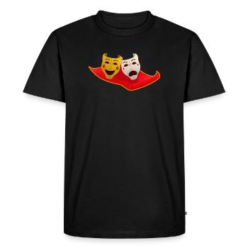 Musical Theatre Flying carpet with theater masks - Men's Premium Organic T-Shirt - black - Front - Nico (187cm)