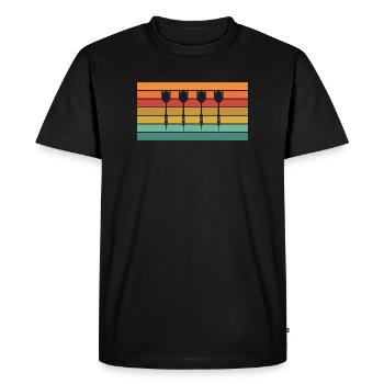 Fléchettes - T-shirt Premium bio Homme - noir - Devant - Nico (187cm)