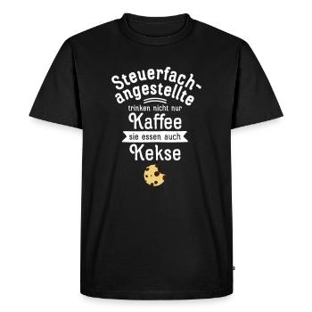 Steuerfachangestellte Trinken Nicht Nur Kaffee - Men's Premium Organic T-Shirt - black - Front - Nico (187cm)