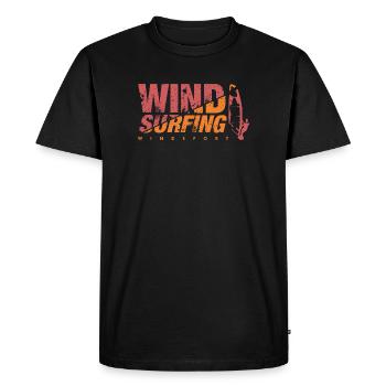 WINDSURFING planche à voile - T-shirt Premium bio Homme - noir - Devant - Nico (187cm)