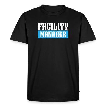 tshirt facility manager noir - T-shirt Premium bio Homme - noir - Devant - Nico (187cm)