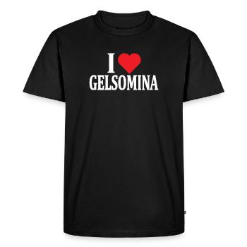 t-shirt J’adore l’idée cadeau Gelsomina - T-shirt Premium bio Homme - noir - Devant - Nico (187cm)