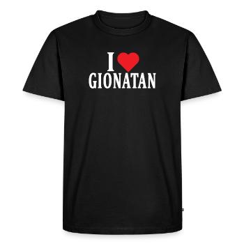 t-shirt J’adore l’idée cadeau Gionatan t-shirt - T-shirt Premium bio Homme - noir - Devant - Nico (187cm)