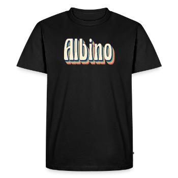 T-shirt Albinos rétro vintage t-shirt idée cadeau - T-shirt Premium bio Homme - noir - Devant - Nico (187cm)