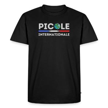 Picole internationale - T-shirt Premium bio Homme - noir - Devant - Nico (187cm)