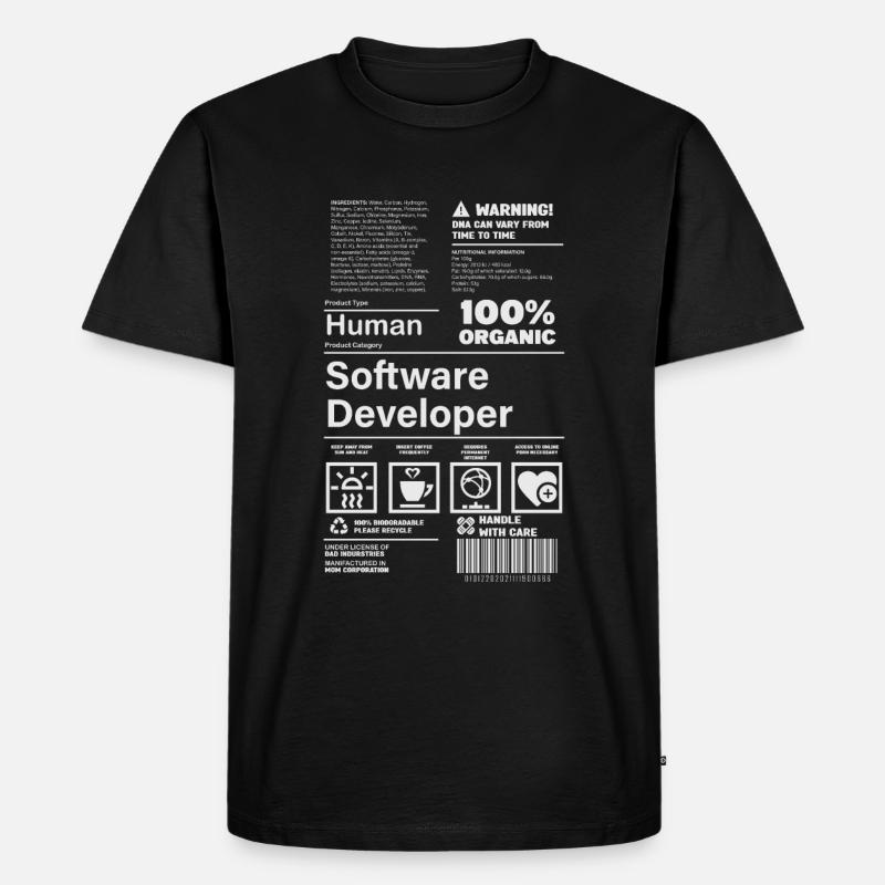 Software Developer - Men's Premium Organic T-Shirt - black