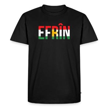 Symbole de paix des Kurdes du Kurdistan avec drapeau national - T-shirt Premium bio Homme - noir - Devant - Nico (187cm)