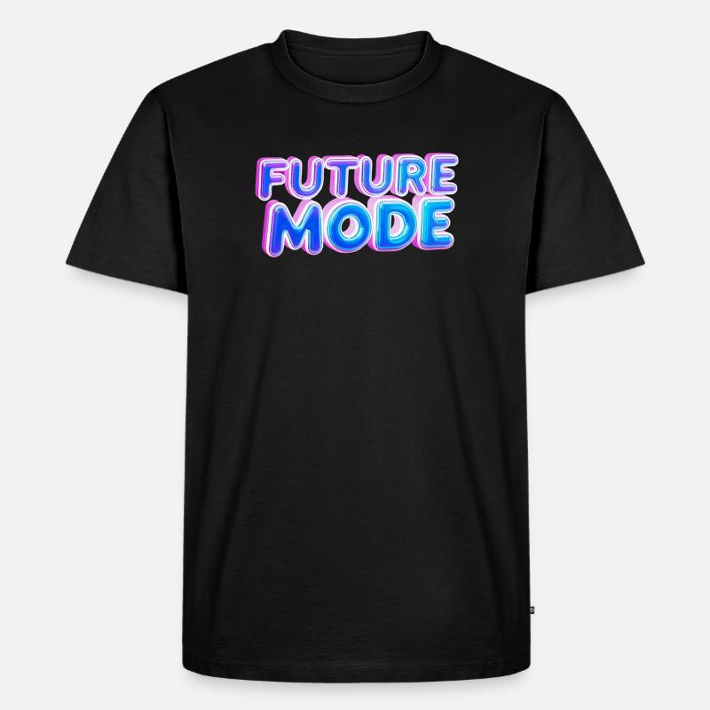 Future Mode Neon Licht - Männer Premium Bio T-Shirt - Schwarz